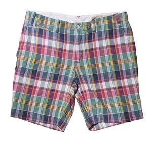 Polo Ralph Lauren Madras Shorts Mens Plaid Patchwork SZ 34x8 Straight Fit
